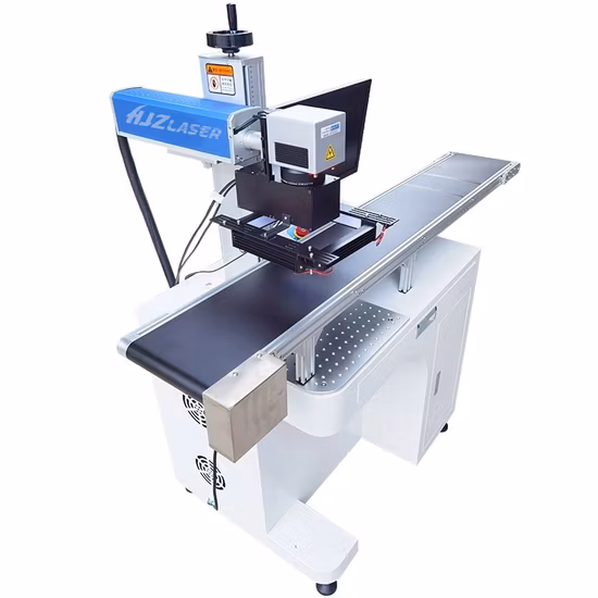 Portable Auto Focus CCD 20W 30W 50W 60W 100W Jpt Raycus Mopa UV Galvo Fibre Laser Couleur Machine de marquage d'impression pour métal plastique Verre Logo Gravure