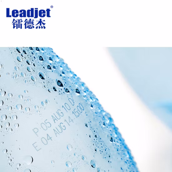 Machine d'inscription de laser de CO2 de Leadjet 30W pour la date d'échéance de sachet en plastique de bouteille d'animal familier