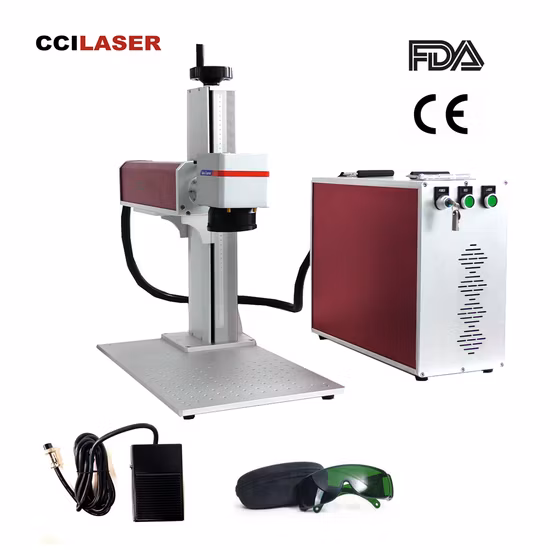 20W/30W/50W/60W/100W Raycus Max Jpt 3D CO2 Mopa Logo Imprimante Marqueur Portable Mini Optique YAG Métal Fibre Laser Graveur Marquage Machine pour Boucles De Bagages